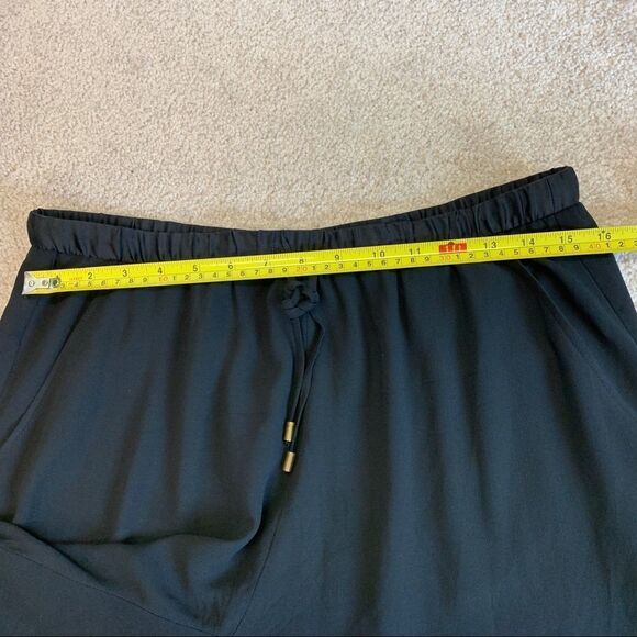 Eileen Fisher Women's Silk Charmeuse Drawstring Ankle Pants Black Sz S - Picture 8 of 12